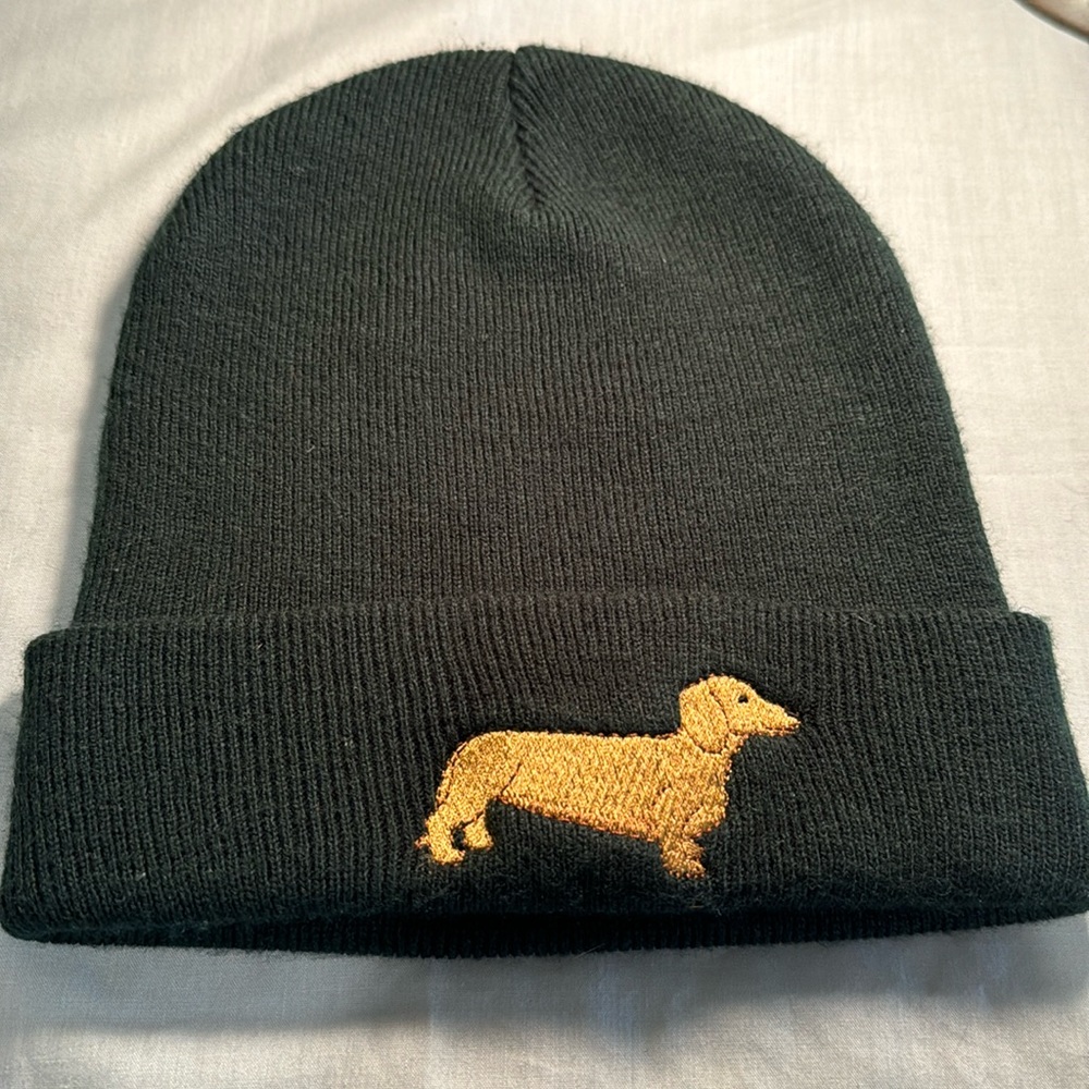 Custom Embroidered Dachshund Beanie NWOT